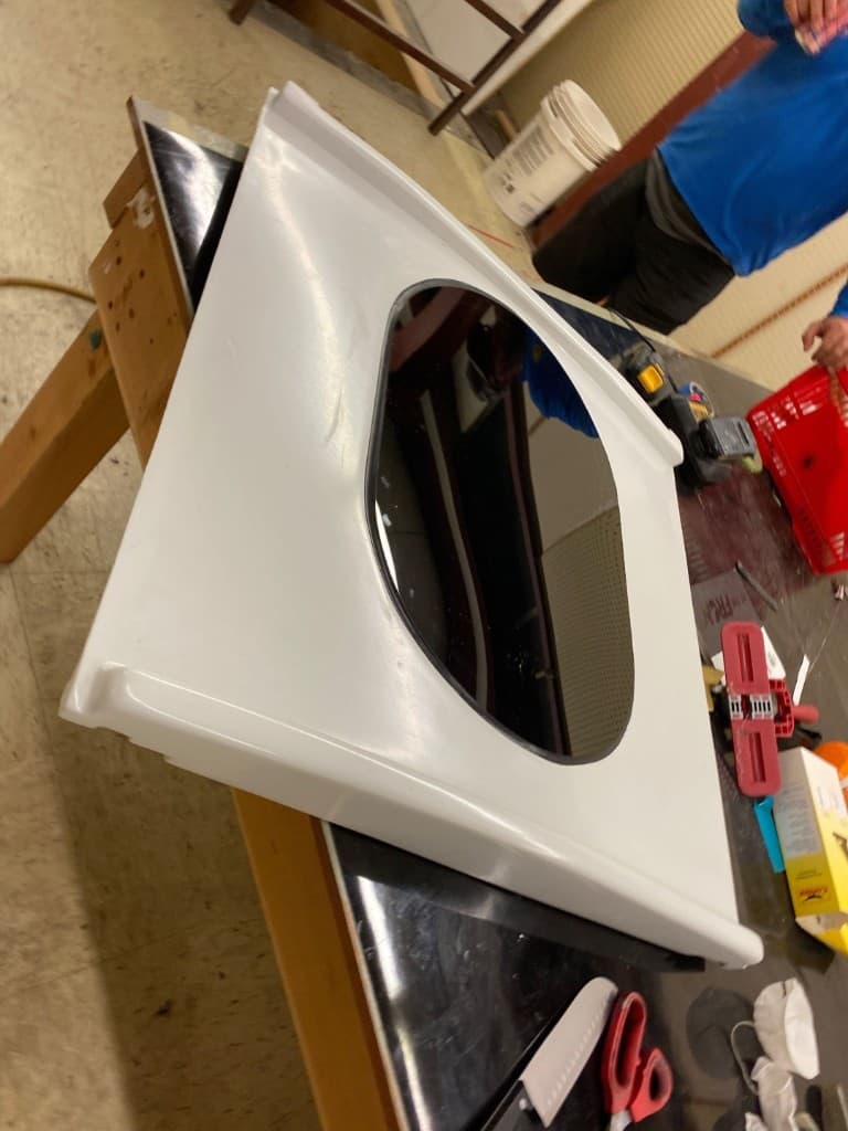 Custom molded panel on the shop bench